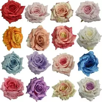 1шт искусственный цветок голова DIY неувядаемая ткань цветочная композиция поддельные подсолнухи стол светло-синий