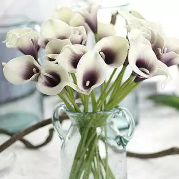 1шт искусственный цветок каллы свадебный букет свадебный дом романтический декор жёлтый