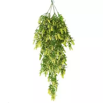 1шт искусственный цветок лаванды настенный лоза из ротанга декор для свадебной вечеринки жёлтый