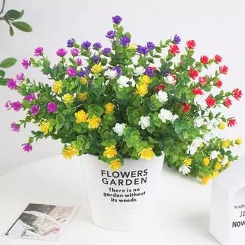 1шт искусственный цветок листья сад бонсай DIY партия дома свадьба ремесло декор оранжевый