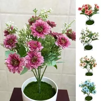 1шт искусственный цветок ромашка сад DIY этап партии дома свадьба фестиваль декор розы красного