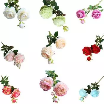 1шт искусственный цветок розы DIY этап партии дома свадьба праздник декор фиолетовый