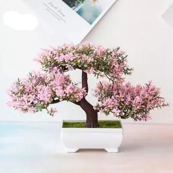 1шт искусственный цветок сосны растение фотография реквизит свадебный домашний декор бонсай оранжевый