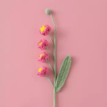 1шт искусственный цветок ветка домашний декор искусственные цветы букет цветов ручной вязки вязаный цветочный орнамент