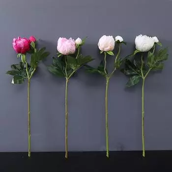 1шт искусственный пион цветочный высококачественный шелковый цветок настольная композиция искусственный пион 2 головки украшение для дома и свадьбы белый