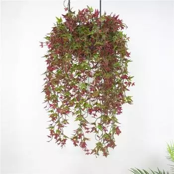 1шт искусственный шелк лоза завод плетеная ива из ротанга свадебный домашний висячий декор зелёный