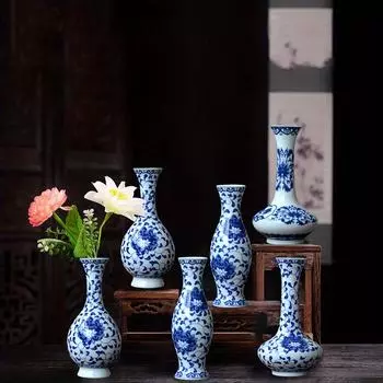 1шт керамическая домашняя цветочная композиция новая мини-ваза гостиная ручная роспись селадон современные ремесла украшения классические