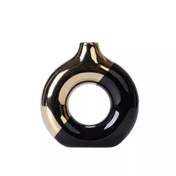 1шт керамическая ваза интерьер офисный настольный декор подарок цветочный горшок современный художественный декор SML S золотой/чёрный