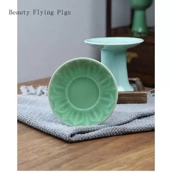 1шт керамический китайский стиль ретро лотос подставка для лампы подношение Будда зал подношение подсвечник фэн-шуй украшение