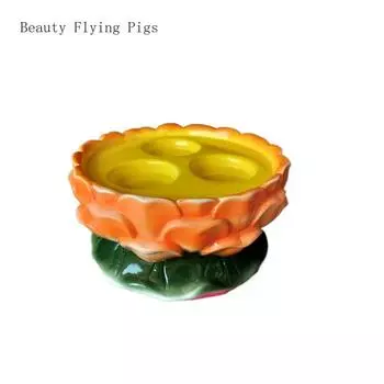 1шт керамический лотос Samsung держатель лампы бытовой подсвечник лампа диск три отверстия держатель лампы