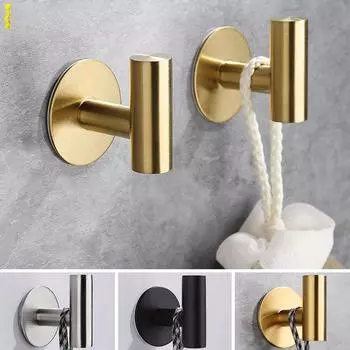 1шт клейкий настенный крючок из нержавеющей стали крючки для халата наклейка полотенце пальто ключ брюки вешалки ванная комната кухня аксессуары для хранения серебряный