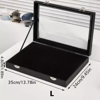 1шт коллекционная игрушка дисплей стенд ювелирные изделия булавки пляжные бирки пылезащитный прозрачный витрина для военных медалей 3 размера L