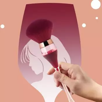 1шт косметические кисти рассыпчатая пудра косметические инструменты жидкая палочка бокалы для вина 18.9cm*5.5cm*2.5cm розовый