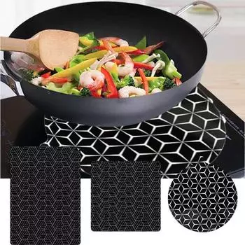 1шт коврик для индукционной плиты защита от царапин для индукционной плиты многофункциональные силиконовые коврики теплоизоляционные подставки для столовых приборов 1pcs