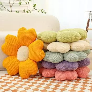 1шт коврик для сиденья мягкая подушка украшение для дома подушка для спальни накидка на стул гостиная набитый хлопок в форме цветка плюш 50cm*50cm0.38kg