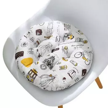 1шт коврики для поклонения, толстые хлопковые льняные подушки для украшения дома, офисные круглые нескользящие подушки для стульев, мягкие 40X40cm