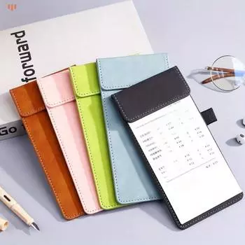 1шт красочный зажим для купюр формата А6 --PU блокнот для записей пластина для подписи отель ресторан коммерческое меню зажим для папки для конференций синий