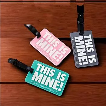 1шт креативная бирка для багажа с буквами из ПВХ, трехцветная бирка для багажа, водонепроницаемая идентификационная бирка зелёный