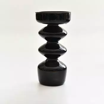 1шт креативная черная стеклянная ваза подарок гидропоника европейский стиль украшение дома S чёрный