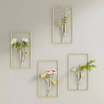 1шт креативная модная ваза для цветов фон декор настенные украшения железная поделка гидропонная ваза