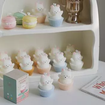 1шт. Креативная свеча на день рождения из соевого воска для фотосъемки, домашний декор, торт, медведь, ручная работа