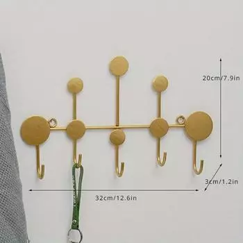 1шт Креативные крючки для ключей, настенная вешалка для хранения вещей в прихожей, без перфорации, декоративные настенные вешалки для одежды в примерочной