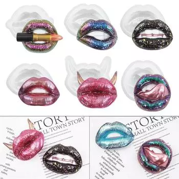 1шт креативные сексуальные губные пластыри смоляные поделки формы силиконовые формы для губ форма для изготовления кулона 3D своими руками