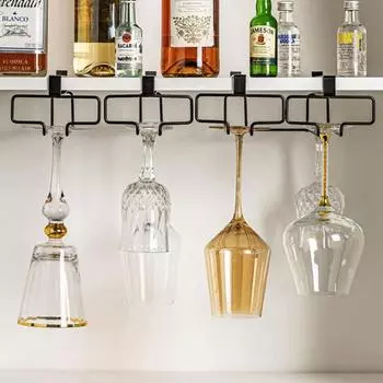 1шт., креативный держатель для высокого винного бокала без гвоздей, перевернутая подвесная стойка для винного охладителя, высокий органайзер для бокалов