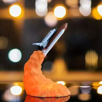 1шт креативный ракетный ночник - атмосферная лампа для повседневного украшения и дарения подарков Технология 3D-печати Маленькая ракета