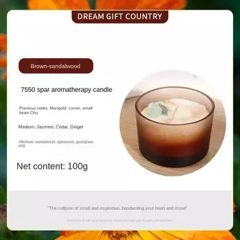 1шт. Кристаллическая ароматерапевтическая свеча, ароматизированная соевым воском, подходит для медитации, йоги, свадеб, вечеринок. Подарок на День матери для мамы. sandalwood