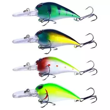 1шт кривошипная приманка лодка HENGJIA жесткие приманки пластиковые воблер рыболовные снасти темно-зеленого