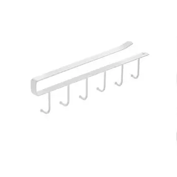 1шт крючок для кружки в шкафу, 6-крючковый/12-крючковый подвесной держатель для чашки, многофункциональный органайзер для ряда крючков в шкафу, экономит место для хранения 6-Hooks