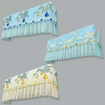 1шт кружевной вышитый цветочный чехол для кондиционера прозрачный двухслойный тюль дышащий настенный чехол для кондиционера