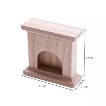 1шт кукольный домик миниатюрная имитация мебели винтажная натуральная твердая деревянная модель камина домашнее творческое украшение украшение 1Pc