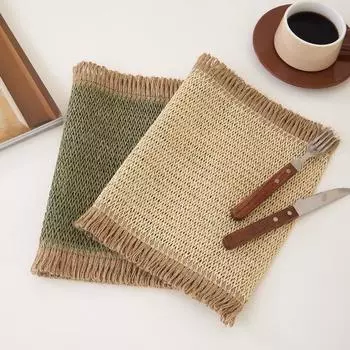 1шт льняной коврик для стола подставки под приборы салфетка столовый декор столовая посуда коврик для дома свадьба вечеринка украшение дома дубильная кора