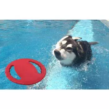 1шт летающий диск для собак интерактивная игрушка для домашнего питомца золотистый ретривер обучение жевание на открытом воздухе