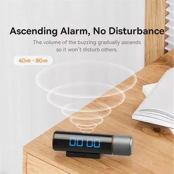 1шт Магнитный кухонный таймер Цифровой таймер Секундомер для учебы Ручной обратный отсчет Будильник Таймер для готовки Напоминание о готовке Душ чёрный