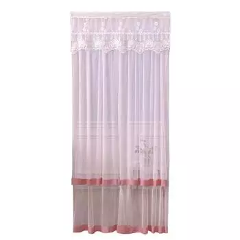 1шт марлевая занавеска противомоскитная занавеска полиэстеровая перегородка занавеска дверь занавеска сетка от насекомых 100x200cm зелёный