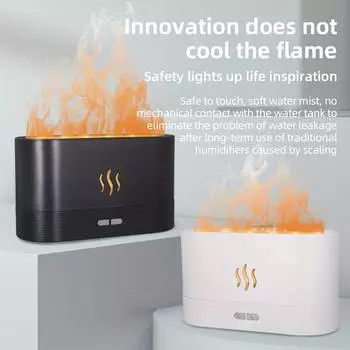 1шт машина для ароматерапии с имитацией пламени, машина для ароматерапии автомобиля, машина для домашней ароматерапии чёрный