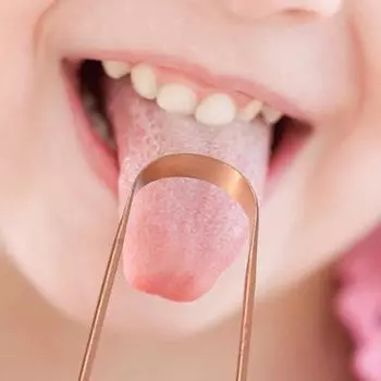 1шт медный скребок для языка очиститель скребок для мужчин и женщин зубная щетка уход за полостью рта гигиена с медной пряжкой инструмент инструмент для здравоохранения