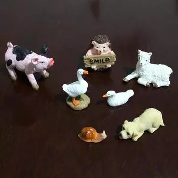 1шт микро ландшафтное моделирование маленькое животное украшение сад суккулент зеленое растение свинья ежик украшение