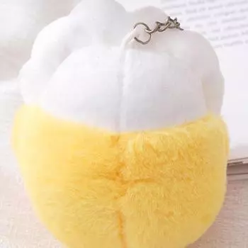 1шт милая маленькая желтая курица кулон плюшевая игрушка кукла сумка кулон брелок кукла белый