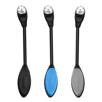 1шт мини-гибкая яркая световая клипса для настольного ноутбука светодиодная лампа для чтения книг серый