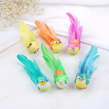 1шт мини искусственные пенопластовые перья птицы свадебные декоративные голуби птица домашний декор 3