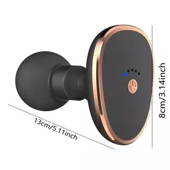 1шт Мини-пистолет для массажа, массажер для мышц, пистолет для фасций шеи и стоп, портативный электрический пистолет для фасций жёлтый