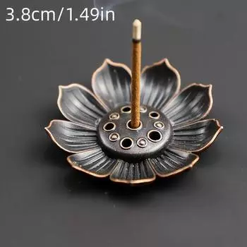 1шт, мини-подставка для благовоний с цветком лотоса, металлическая курильница, ремесленное украшение для спа, йоги, медитации, домашнего декора, декора комнаты, подарков золотой