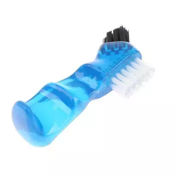 1шт мини щетина щетка для чистки зубных протезов щетина поддельная зубная щетка инструмент для ухода за полостью рта 7.3*3cm синий