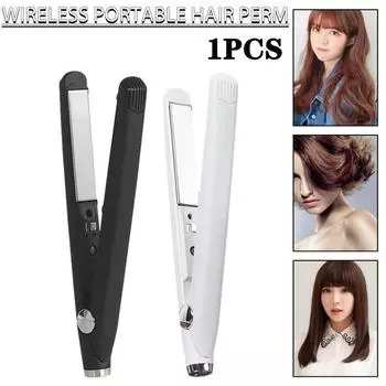 1шт мини-щипцы для завивки волос 2 в 1 портативный USB-выпрямитель для волос плоские щипцы для завивки волос 19*2cm чёрный
