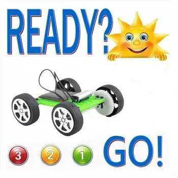 1шт мини-солнечная игрушка DIY автомобиль дети образовательные головоломки IQ гаджет хобби робот (цвет: зеленый)