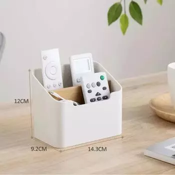 1шт многофункциональный отсек для хранения ящик для хранения бамбуковый деревянный настольный органайзер косметический канцелярский органайзер с дистанционным управлением